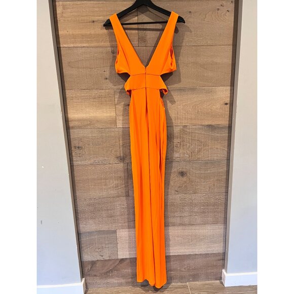 Ramy Brook Cara Cutout Column Gown Orange maxi dress size 6 - Picture 6 of 11